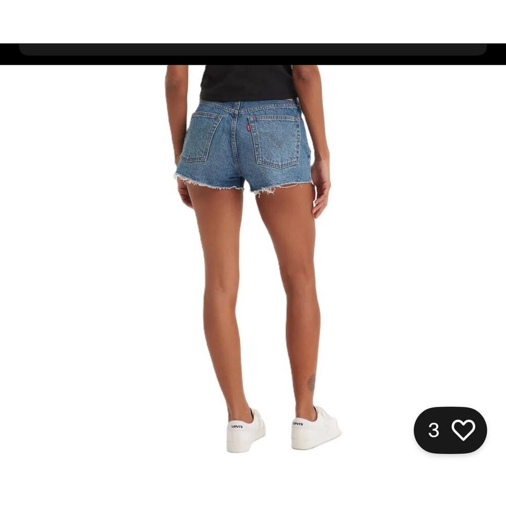 Levi's 501 High Rise Distressed Cutoff Denim Shorts Women's‎ W27 Button Fly Y2K